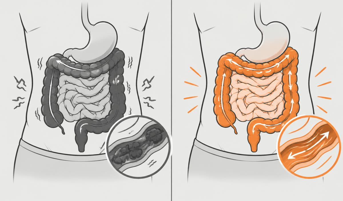 Comparison of sluggish and comfortable digestion