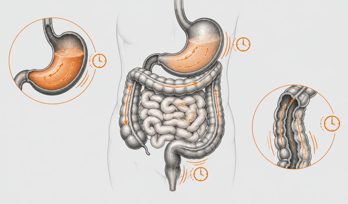Illustration of slowed digestion